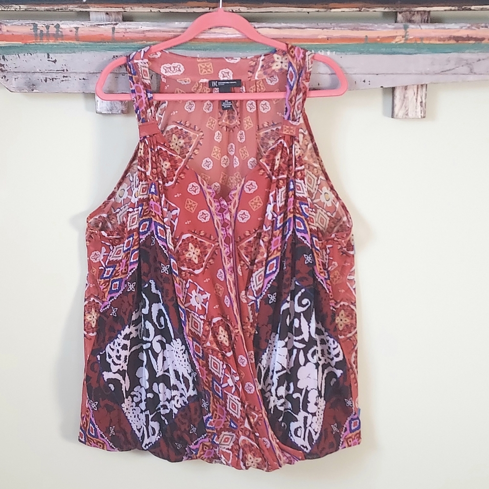 International Concepts Woman Sleeveless Patterned Top